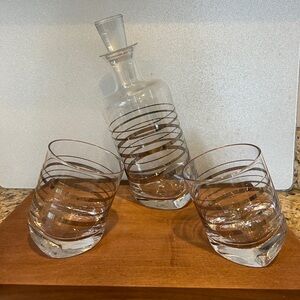 Thorpe Art Deco Style Tilting Decanter Set
